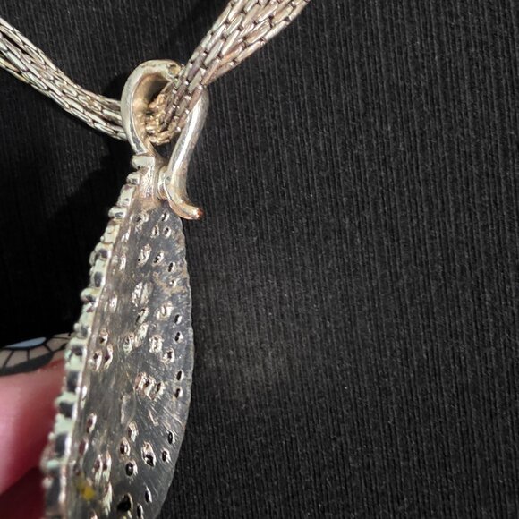 Premier Designs “Unbelievable” Necklace – Silver Filigree Rhinestone Pendant - Picture 7 of 13